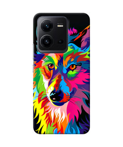 Colorful wolf sketch Vivo V25 5G Back Cover