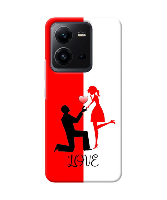 Love propose red and white Vivo V25 5G Back Cover