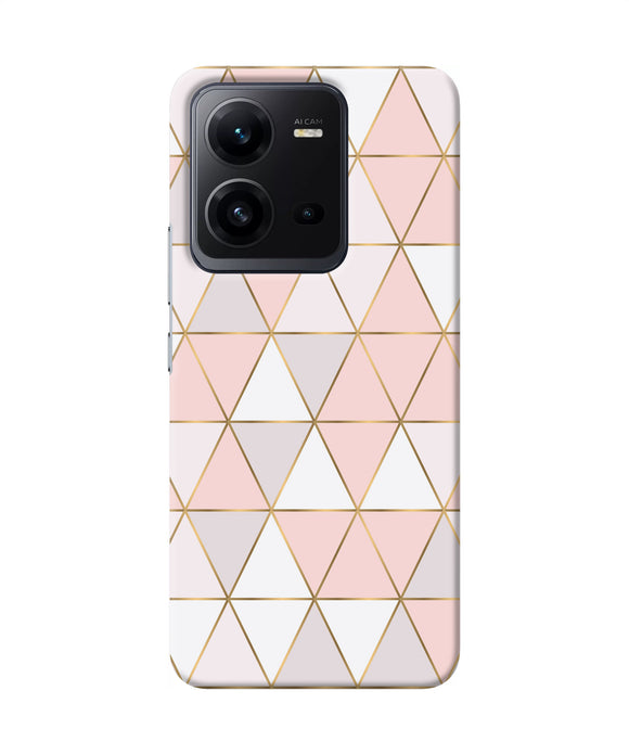 Abstract pink triangle pattern Vivo V25 5G Back Cover