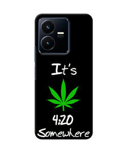 Weed Quote Vivo Y22 Real 4D Back Cover