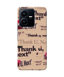 Thank you next Vivo Y22 Back Cover