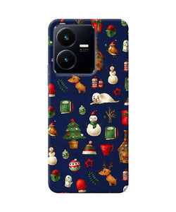 Canvas christmas print Vivo Y22 Back Cover