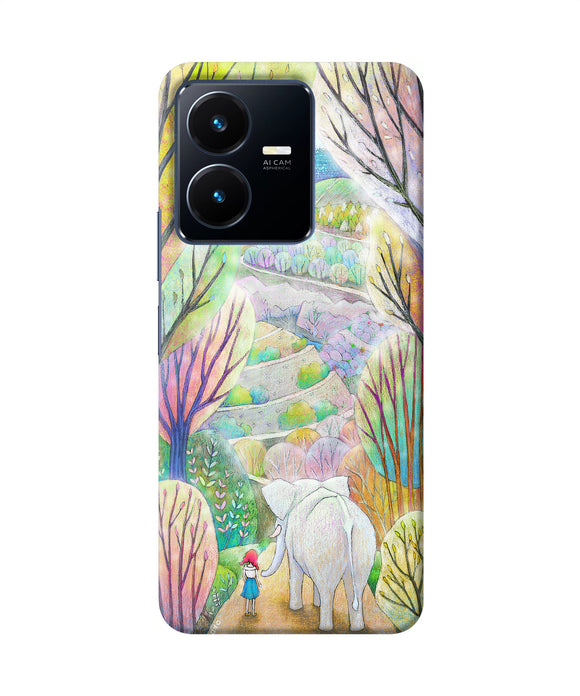 Natual elephant girl Vivo Y22 Back Cover