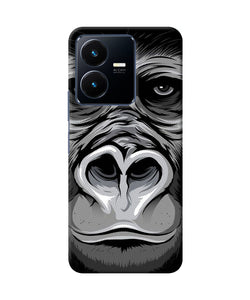 Black chimpanzee Vivo Y22 Back Cover