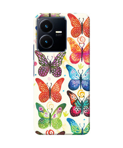 Abstract butterfly print Vivo Y22 Back Cover