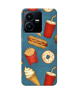 Abstract food print Vivo Y22 Back Cover