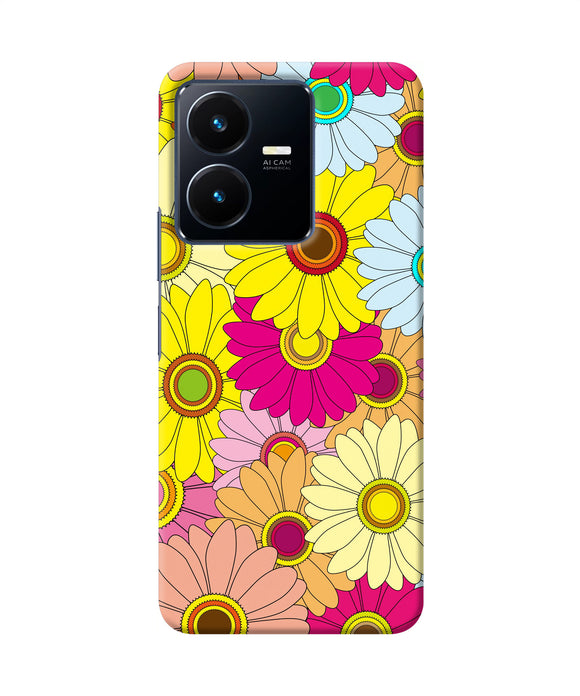 Abstract colorful flowers Vivo Y22 Back Cover