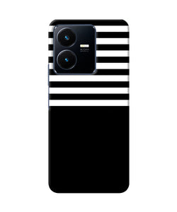 Black and white print Vivo Y22 Back Cover