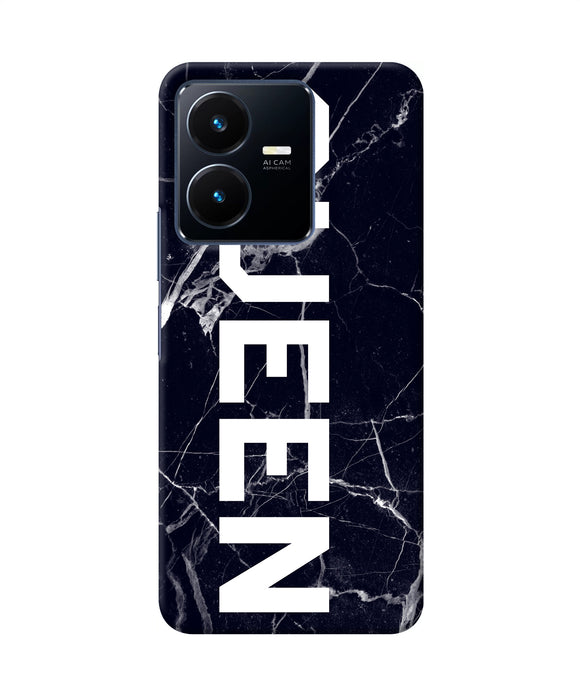 Queen marble text Vivo Y22 Back Cover