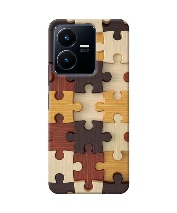 Wooden puzzle Vivo Y22 Back Cover