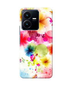 Flowers print Vivo Y22 Back Cover