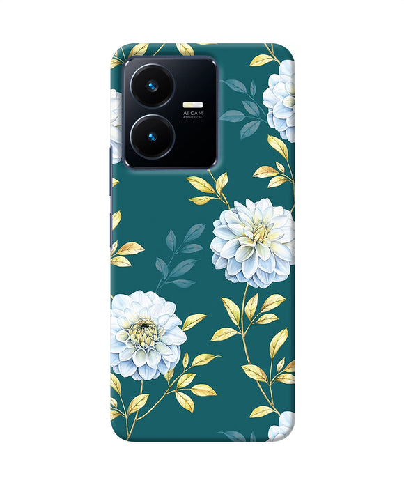 Flower canvas Vivo Y22 Back Cover