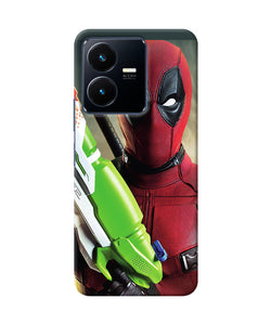 Deadpool funny gun Vivo Y22 Back Cover