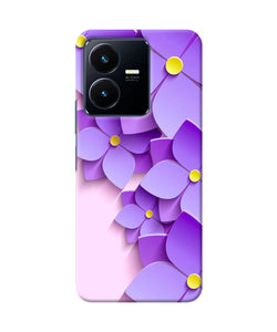 Violet flower craft Vivo Y22 Back Cover