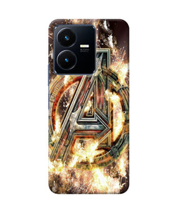 Avengers burning logo Vivo Y22 Back Cover