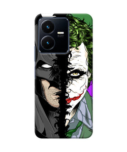 Batman vs joker half face Vivo Y22 Back Cover