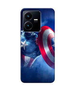 Captain america on sky Vivo Y22 Back Cover