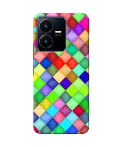 Abstract colorful squares Vivo Y22 Back Cover