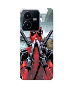 Deadpool with gun Vivo Y22 Back Cover