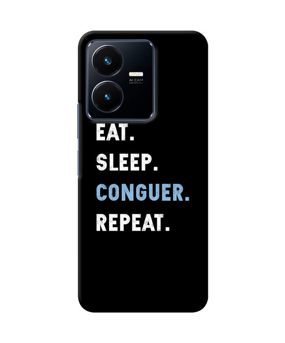 Eat sleep quote Vivo Y22 Back Cover