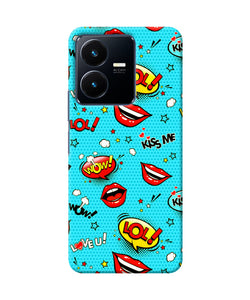 Lol lips print Vivo Y22 Back Cover