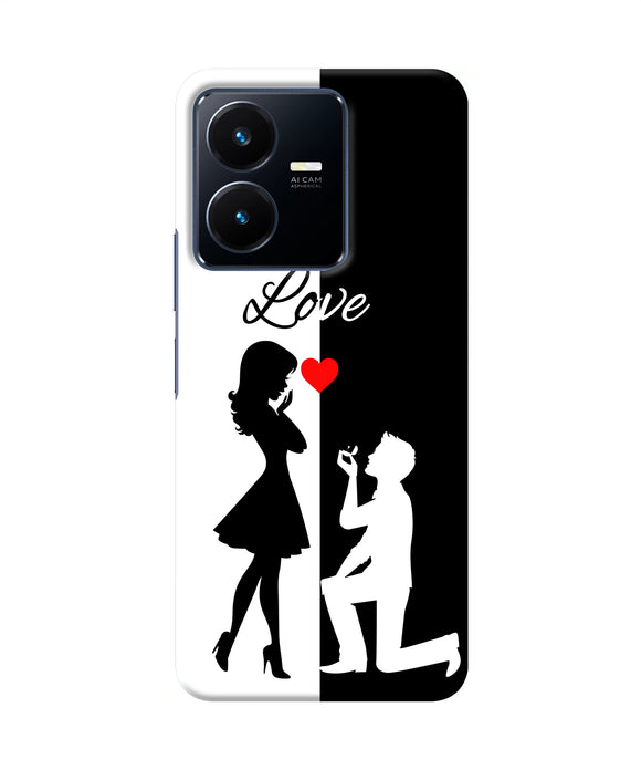 Love propose black and white Vivo Y22 Back Cover