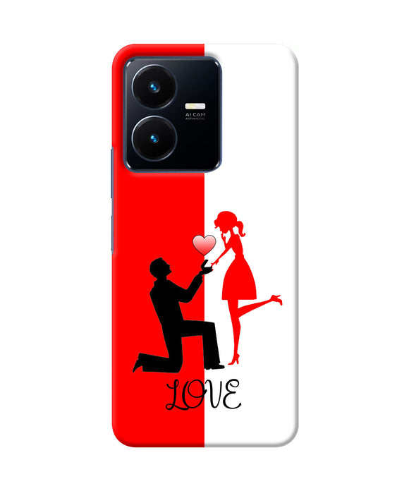 Love propose red and white Vivo Y22 Back Cover