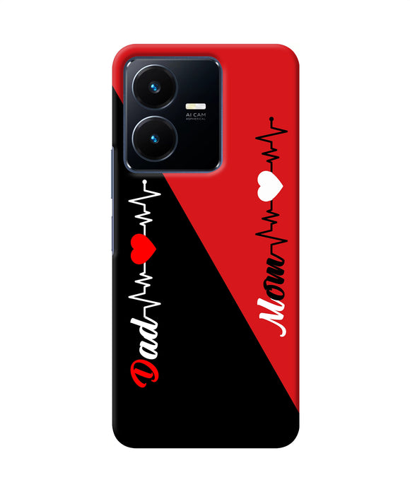 Mom dad heart line Vivo Y22 Back Cover