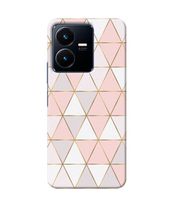 Abstract pink triangle pattern Vivo Y22 Back Cover