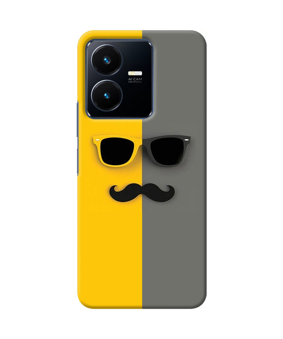 Mustache glass Vivo Y22 Back Cover