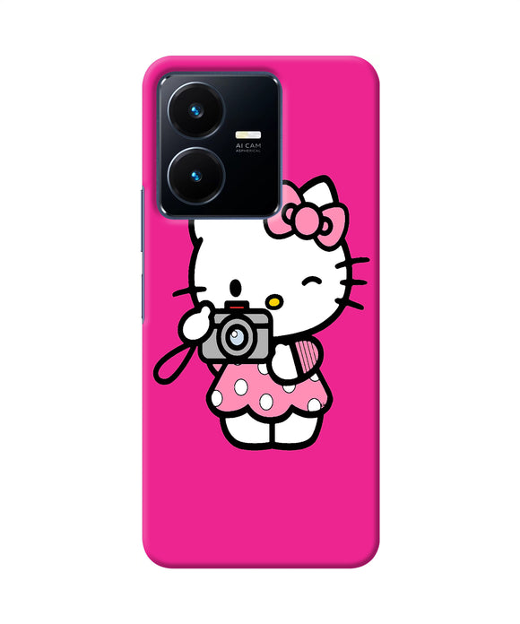 Hello kitty cam pink Vivo Y22 Back Cover