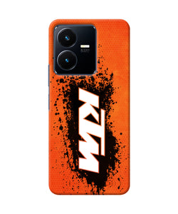 KTM black spray Vivo Y22 Back Cover