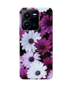 White violet flowers Vivo Y35 Back Cover