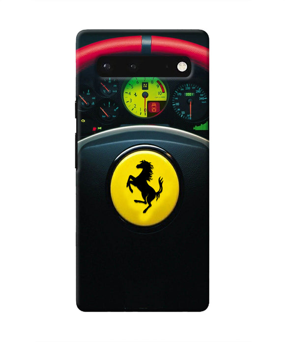 Ferrari Steeriing Wheel Google Pixel 6 Real 4D Back Cover