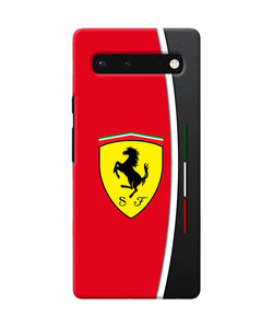 Ferrari Abstract Google Pixel 6 Real 4D Back Cover