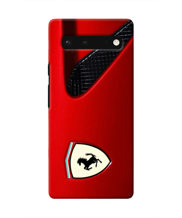 Ferrari Hood Google Pixel 6 Real 4D Back Cover