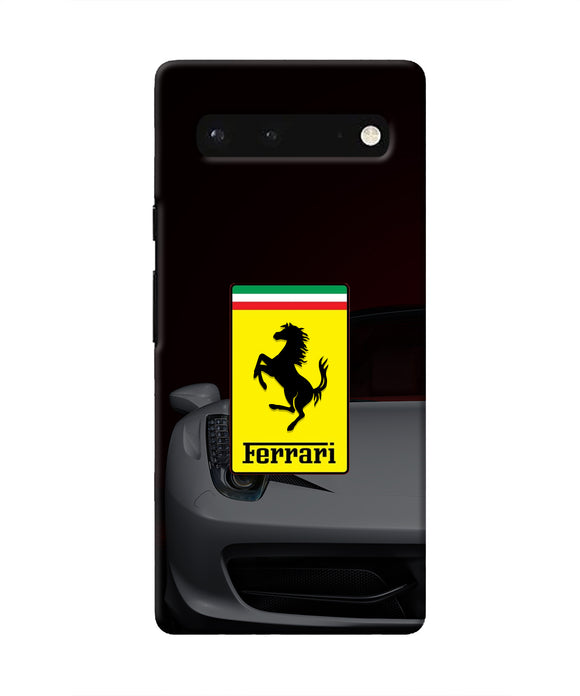 White Ferrari Google Pixel 6 Real 4D Back Cover