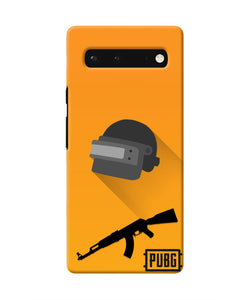 PUBG Helmet and Gun Google Pixel 6 Real 4D Back Cover