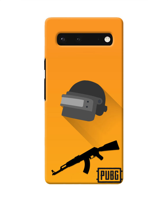 PUBG Helmet and Gun Google Pixel 6 Real 4D Back Cover