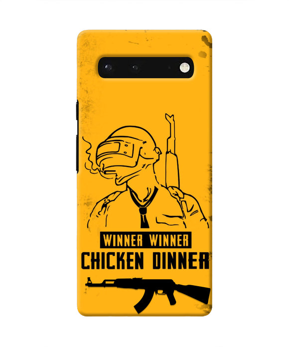 PUBG Chicken Dinner Google Pixel 6 Real 4D Back Cover