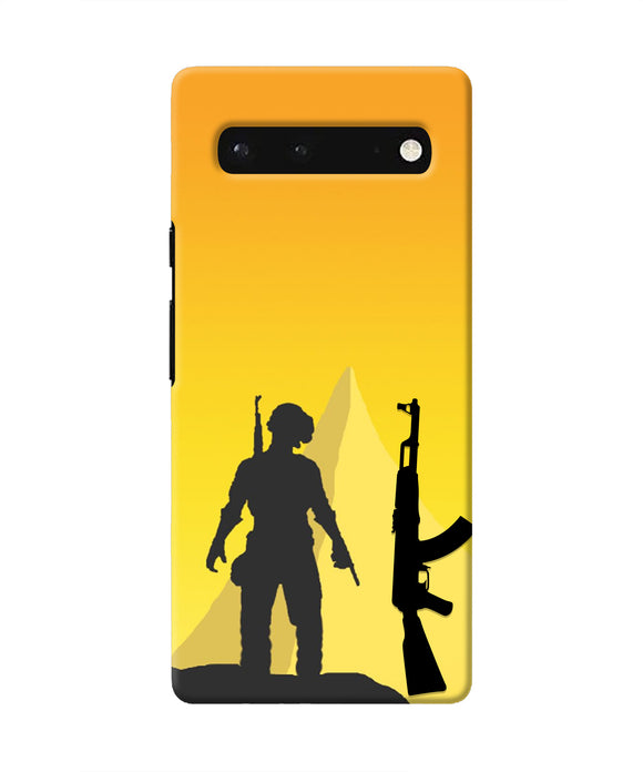 PUBG Silhouette Google Pixel 6 Real 4D Back Cover