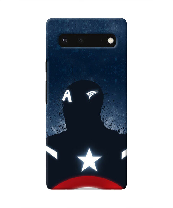 Captain america Shield Google Pixel 6 Real 4D Back Cover