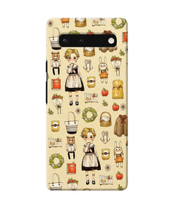 Canvas girl print Google Pixel 6 Back Cover