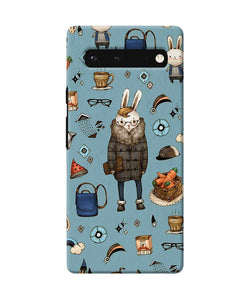 Canvas rabbit print Google Pixel 6 Back Cover