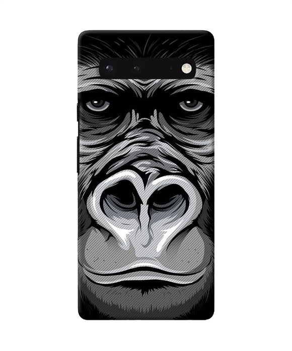 Black chimpanzee Google Pixel 6 Back Cover