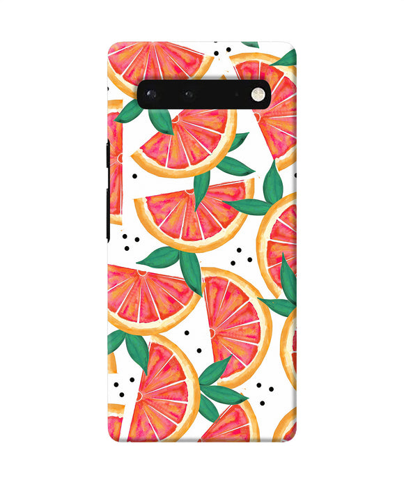 Abstract orange print Google Pixel 6 Back Cover