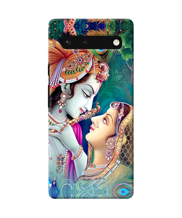 Lord radha krishna paint Google Pixel 6 Back Cover