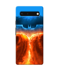 Burning batman logo Google Pixel 6 Back Cover