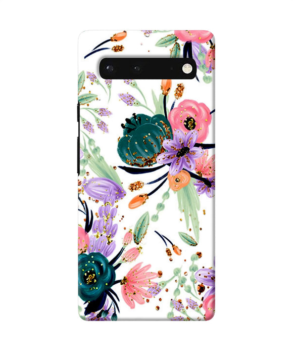 Abstract flowers print Google Pixel 6 Back Cover