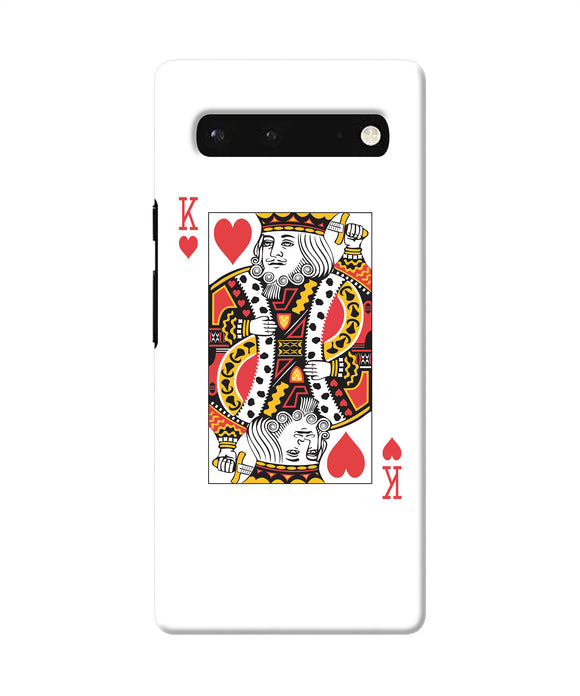 Heart king card Google Pixel 6 Back Cover